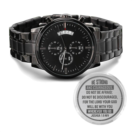 Men's Watch, Be Strong and Courageous, Joshua 1:9