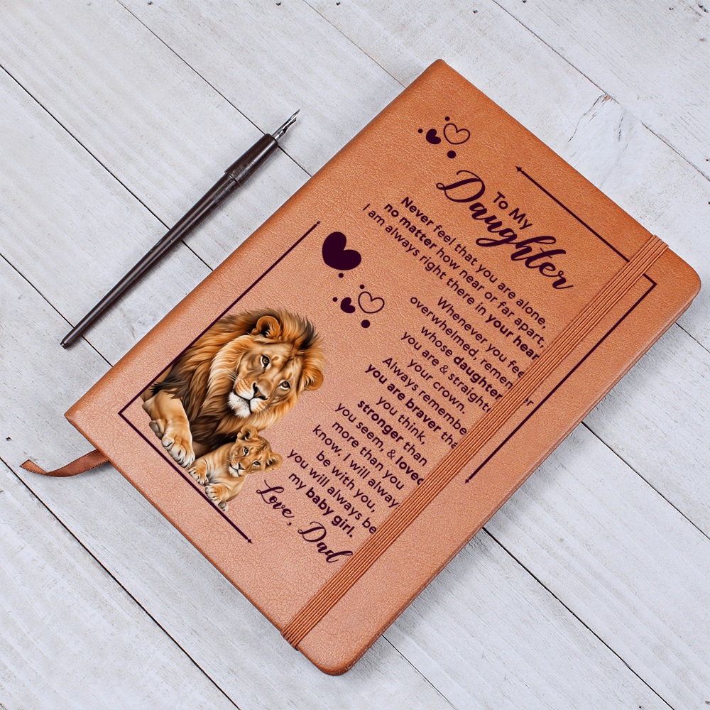 To My Daughter Leather Journal Your Crown