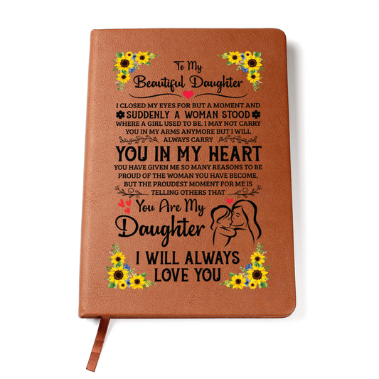 TO MY DAUGHTER PROUD LEATHER JOURNAL