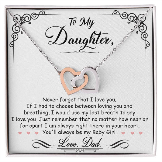 My Baby Girl - Interlocking Heart Necklace